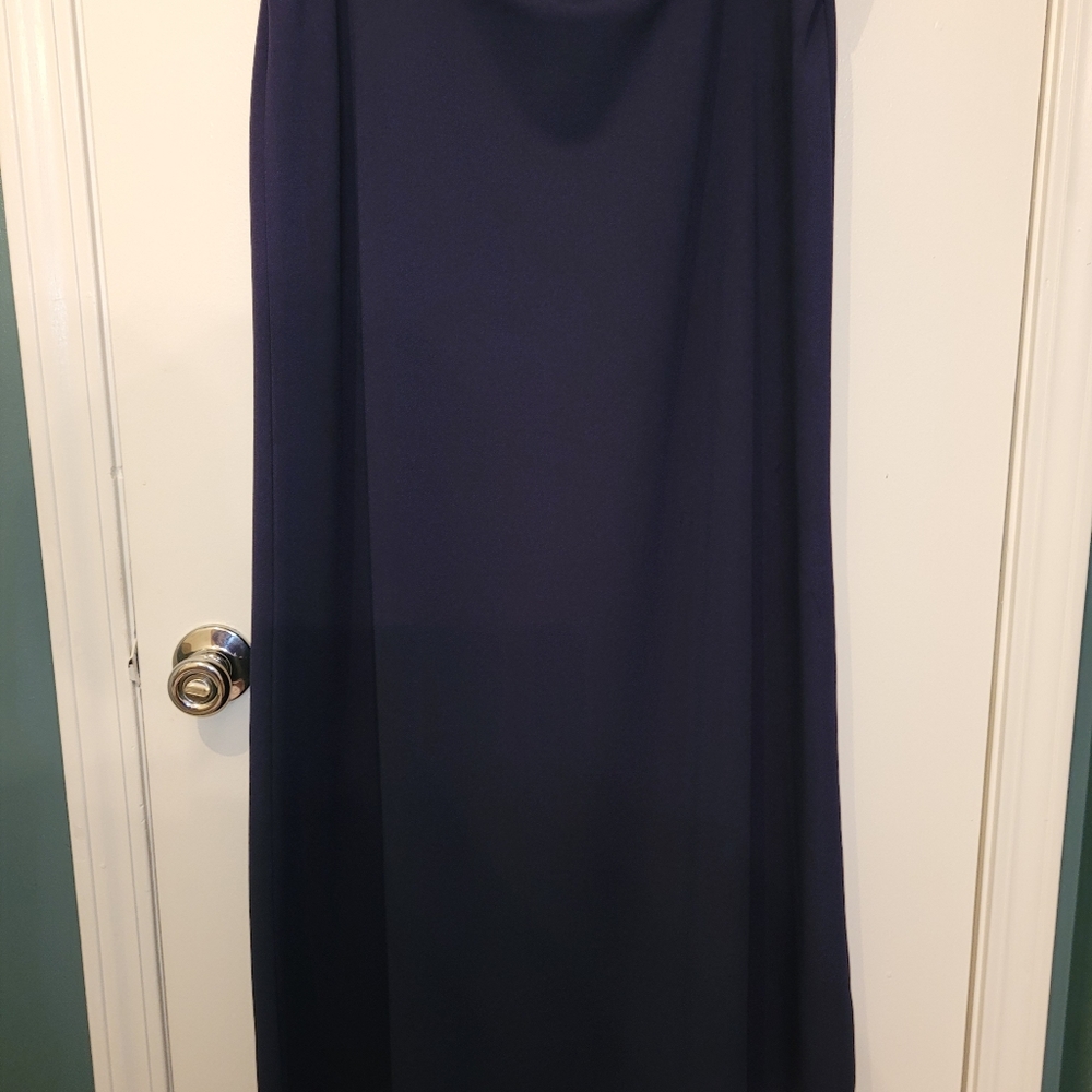 Roz&Ali Navy Full-Length Skirt